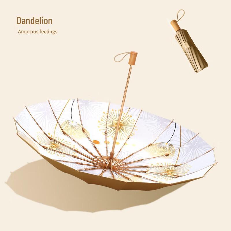 

Banana Umbrella Dandelion 16-Rib Folding UV Protection Umbrella