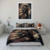 Ensemble de décoration d'art bohème à plumes Couette douce et confortable Ensemble de literie comprenant 1*Housse de couette & 2*Taies d'oreiller, Cadeau