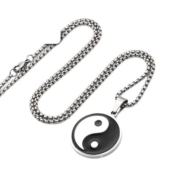 Yin en Yang Corrosie Ketting Hip Hop Tai Chi Bagua Titanium Staal Hanger