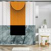 Nordic Style Abstract Art Boho Shower Curtain Waterproof Polyester Bath Curtain Morandi Color Block Curtain Bathroom Decor