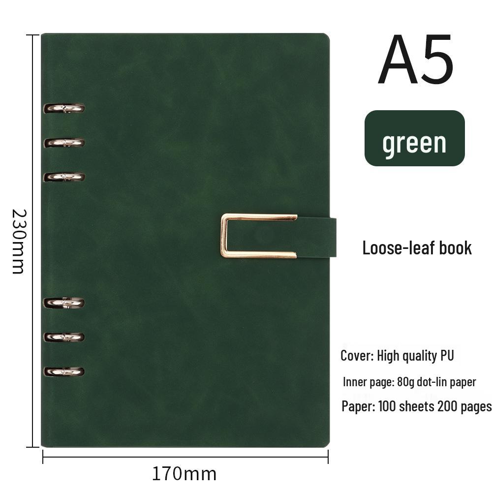 A5 Loose-Leaf Notebook with Logo - Business, Office & Student Planner with Detachable Coil, Ideal Corporate Gift