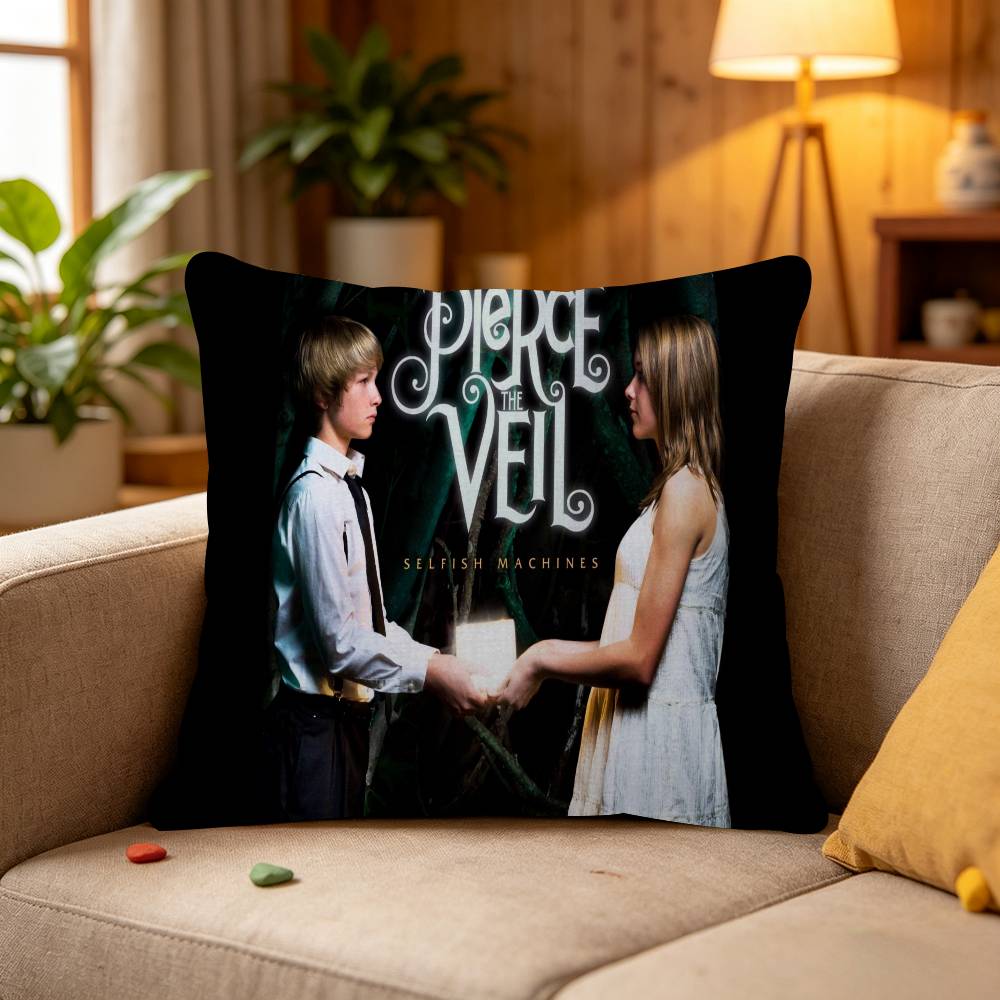 P-Pierce The Veil Band Pillow Cushion Cover Pillowcase Living Room Sofa Home Decor Customized