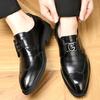 Men's Dress Shoes Casual Leather Shoes Pointed Business Shoe Luxury Loafers Wedding Party Footwear Brogue Shoes for Men
