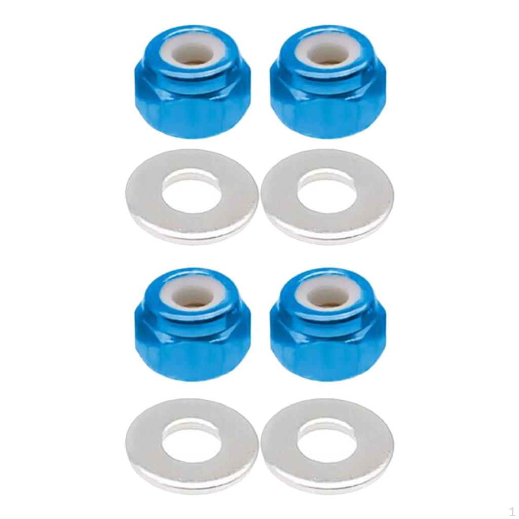4 pcs 3mm Wheel Nut with 4pcs Gasket, /14 144001 RC Car