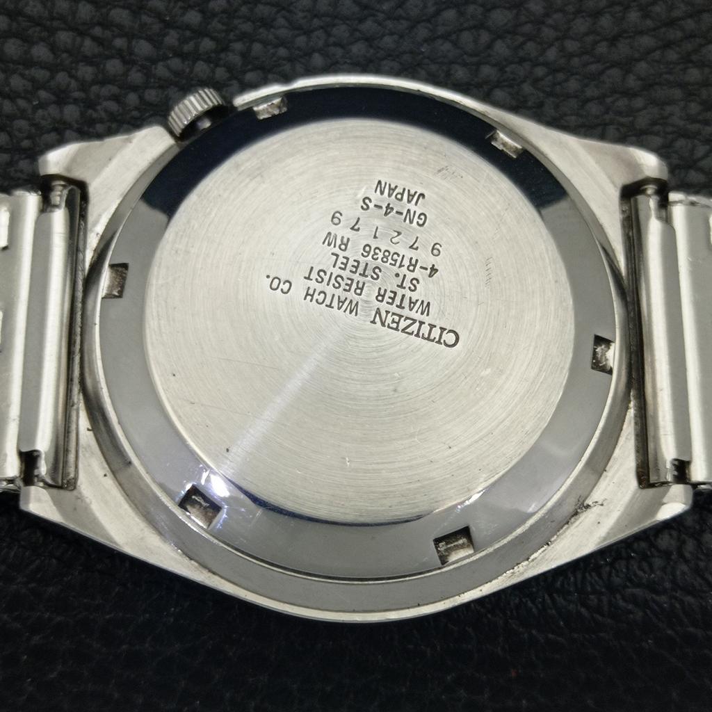 VINTAGE CITIZEN AUTOMATIC 8200 JAPAN MENS WHITE COLOR DIAL WATCH A702140-5 R208-a702140