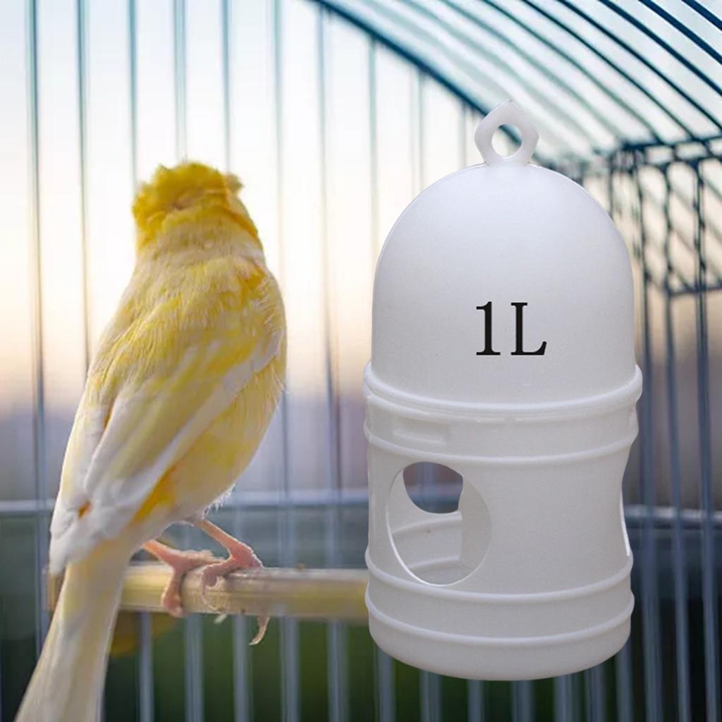 1L Pigeon Water Dispenser Practical Birds Water Feeder Birds Waterer Home Large Capacity Bird Drinker Bottle with Hanging Handle