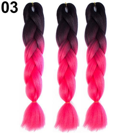 

Градиентная коса, плетёный парик 03