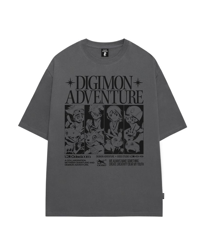 ODDSTUDIO [Digimon Adventure] Children & Partner Digimon Overfit T-Shirt - 4 Colors