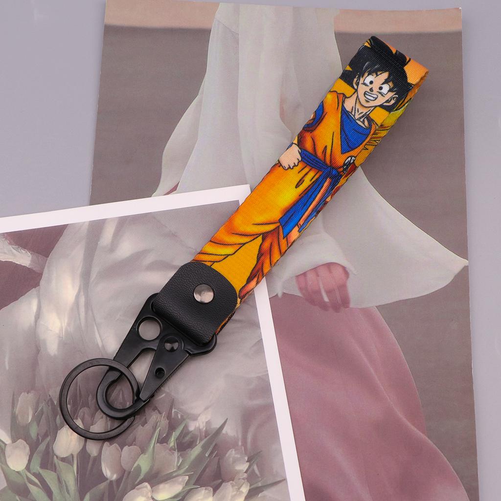 Anime Keychain For Car Motorcycle Cool Boy Short Lanyard Wrist Strap Key Holder Cosplay Accessories Toys Gifts