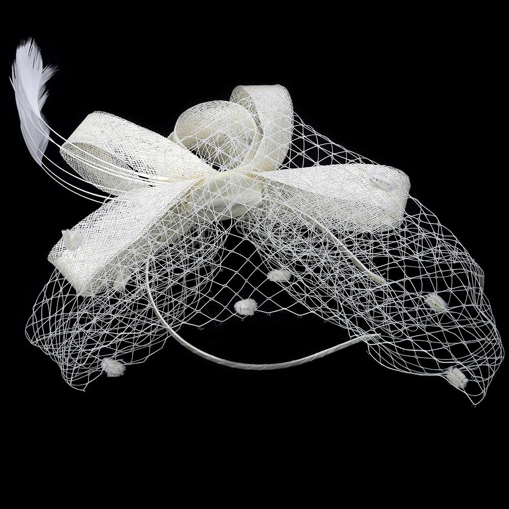 Wedding Women Net Mesh Bridal Face Veil Hats Brides Fascinator Headwear Hair Accessory(Black)