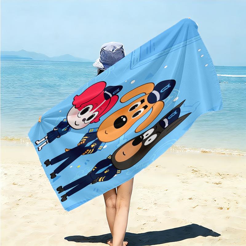 1Pc Police Party Celebration Beach Towel Microfiber Beach Towel Thin Absorbent For Beach Swimming Yoga Bath Sports 0917146