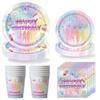 Kpop Girls Theme Party Decoration Birthday Party Banner Balloons Accessories Idol Girls Group Cake Plate Paper Cups Tableware
