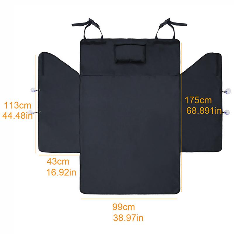 Car Pet Mat Tear-Resistant Dog Trunk Cover Mat Anti-Scratch Nonslip Pet Travel Cargo Liner Waterproof For Medium Car Truck SUV