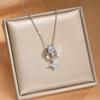 Light Luxury Copper-Inlaid Diamond Necklace for Women – Exquisite INS-Style Clavicle Chain