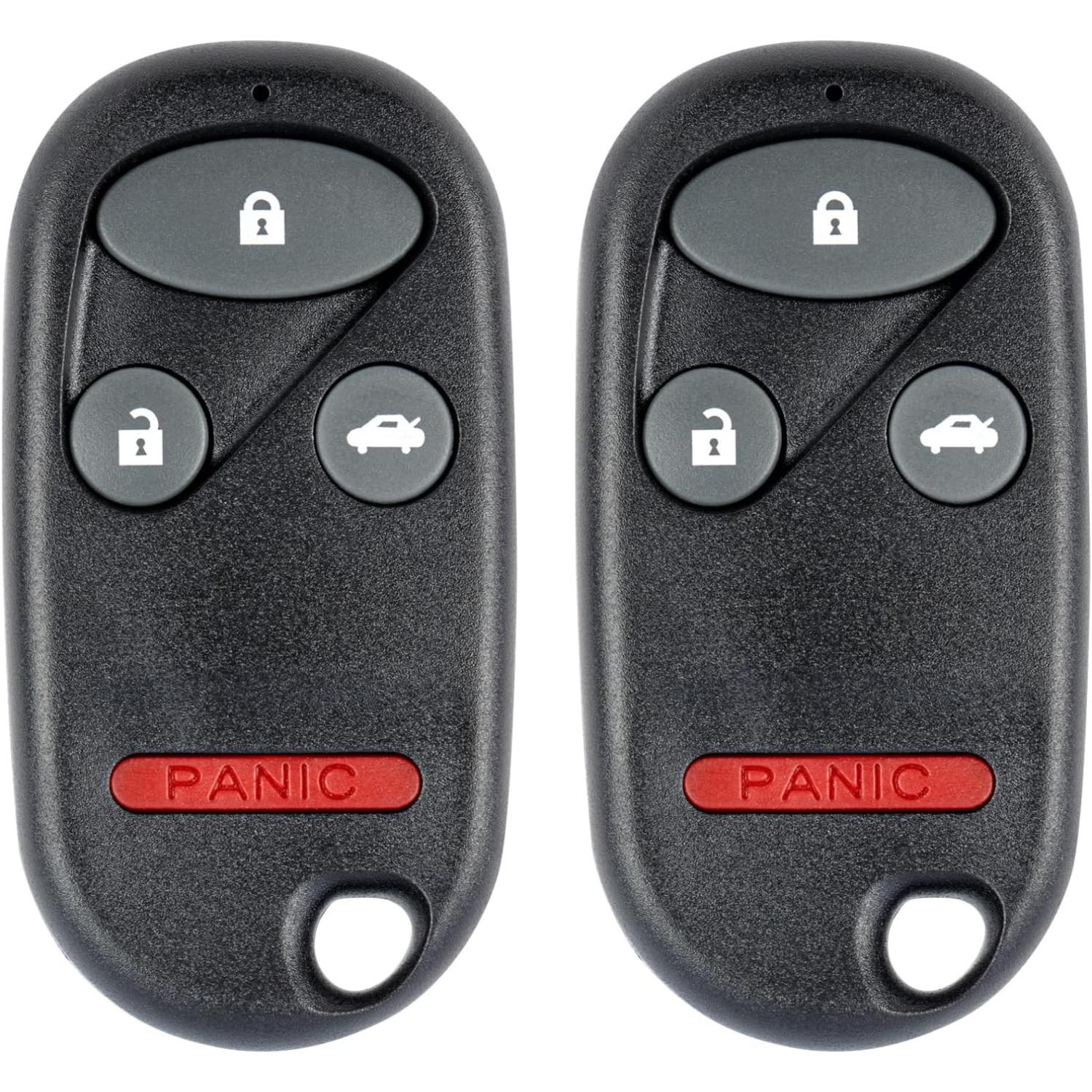 Key Fob Replacement for 1998-2002 Honda Accord/ 1999-2003 Acura TL Car Keyless Entry Remote Control, KOBUTAH2T, 4 Buttons, 2Pcs 2PCS