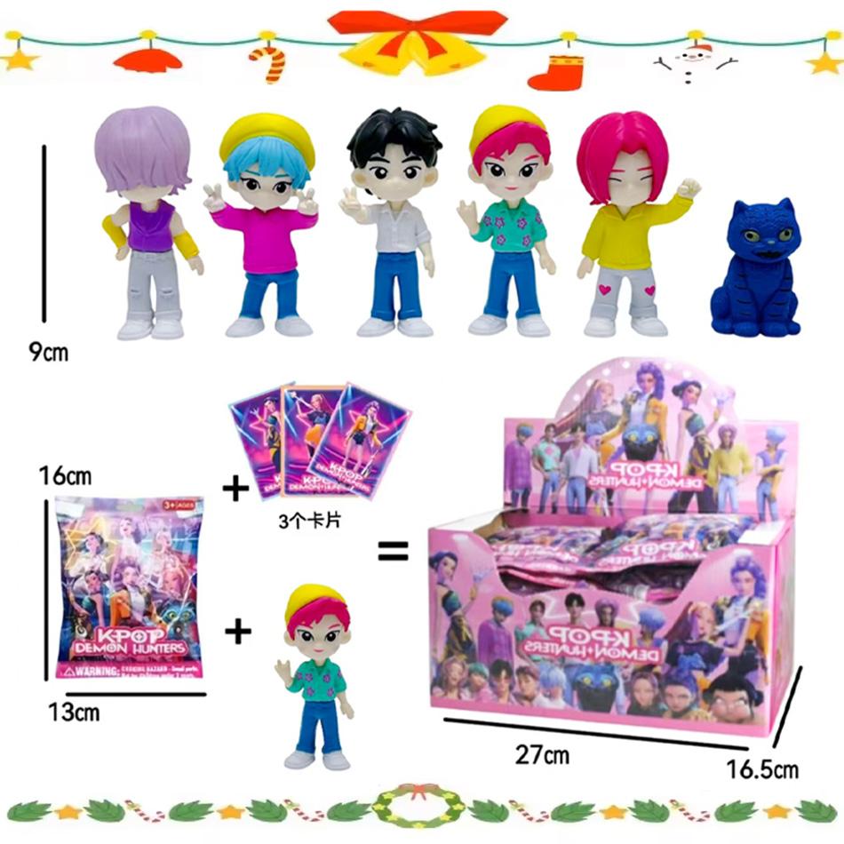 24pcs Kpop Devil Hunter Figure Series Blind Box PVC Cartoon Mini Model Toy Doll Desktop Decorative Kids Christmas Surprise Gifts