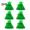 6/24Pcs Christmas Ring Holiday Party Finger Lights Santa Snowflake Tree Snowman Reindeer Glowing Ring Festive Light-up Toys