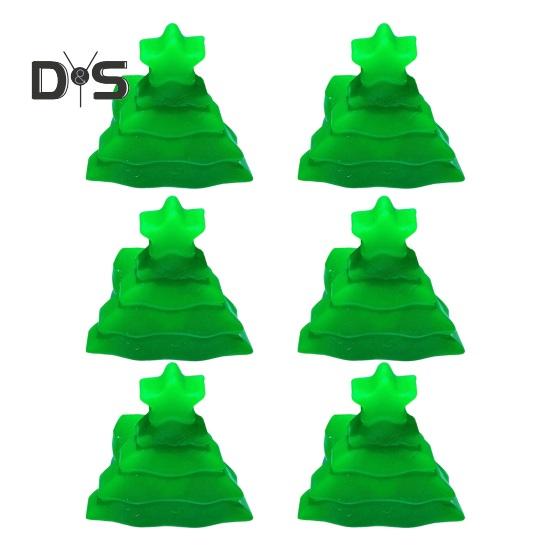 6/24Pcs Christmas Ring Holiday Party Finger Lights Santa Snowflake Tree Snowman Reindeer Glowing Ring Festive Light-up Toys