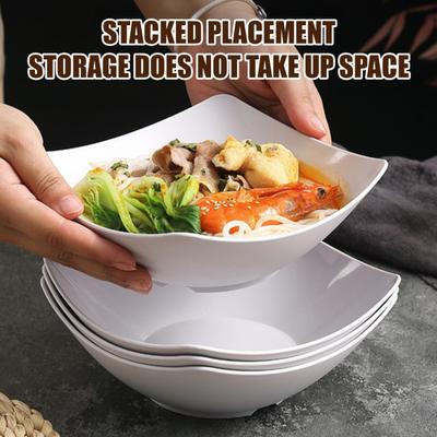 1/4 vnt. vienkartiniai kvadratiniai serviravimo dubenėliai lygiais kraštais, vakarėlio užkandžių, salotų dubenėlis, karščiui atsparus, universalus serviravimo indas