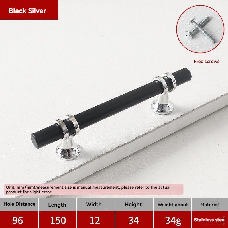 Handles Drawer Cabinet Furniture Kitchen Handles for Cabinet Knob Door Drawer Furniture Kitchen Knob Modern Simple  Silver Black