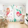 2024 Das ganze Haus Maßanfertigung Kinder Cartoon Rosa Prinzessin Stil Rrainbow Heimvorhang Kleines Mädchen Schlafzimmer Halbverdunklungsvorhang