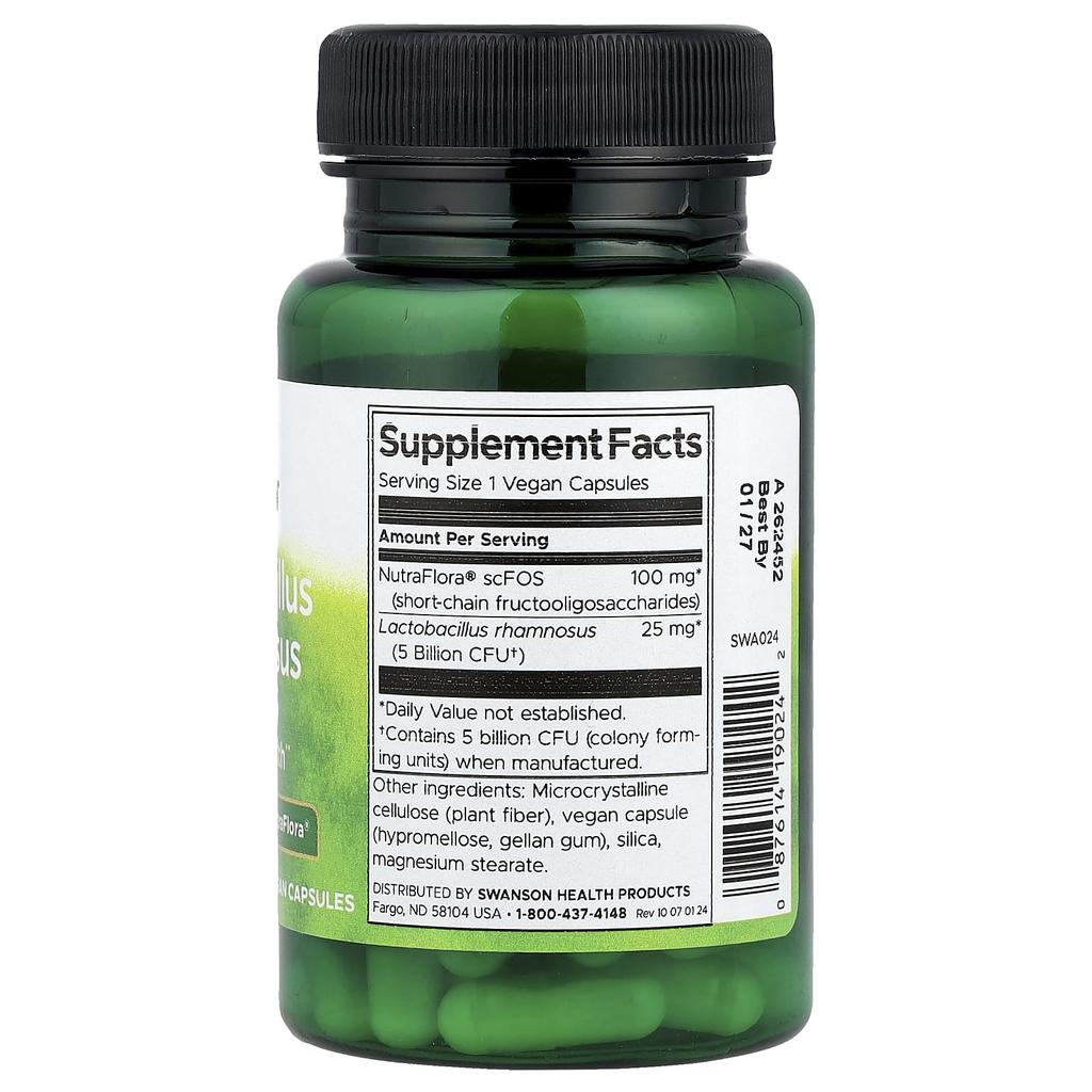 Lactobacillus Rhamnosus med Fos, Veganske Kapsler 60