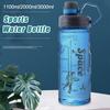1100ML-3000ML Große Kapazität Wasserflasche mit Strohhalm Outdoor Tragbar Sport Wasserflasche Sommer Fitness Kunststoff Wasserflasche