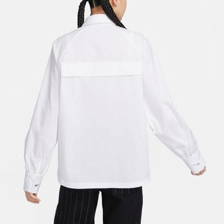 Nike Valentines Day Collection Embroidered Detail Casual Sport Long Sleeve Shirt Women Tops White HF1131-100
