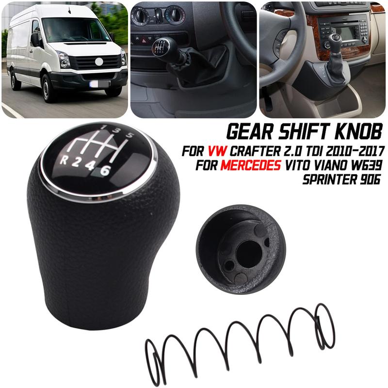 Für Mercedes Benz Vito Viano W639 Sprinter 906 Schalthebelknauf Schalthebel Manuell 6-Gang Für VW Crafter 2.0 TDI 2010-2017