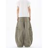 Kisko American High Street Deconstructed Design Multi-Pocket Cargo Pants Unisex High-End Wide-Leg Casual Scimitar Pants