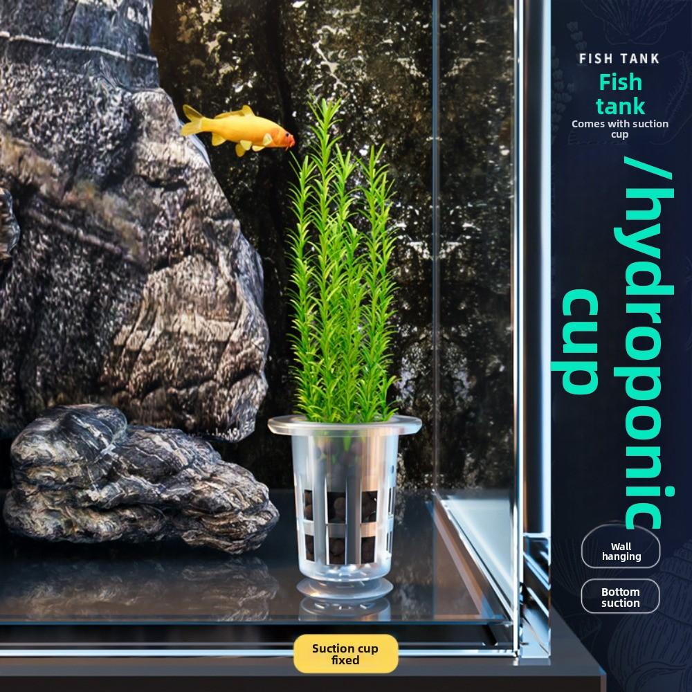 10Pcs Transparent Aquarium Planting Cups  for Freshwater Fish Tank Decoration