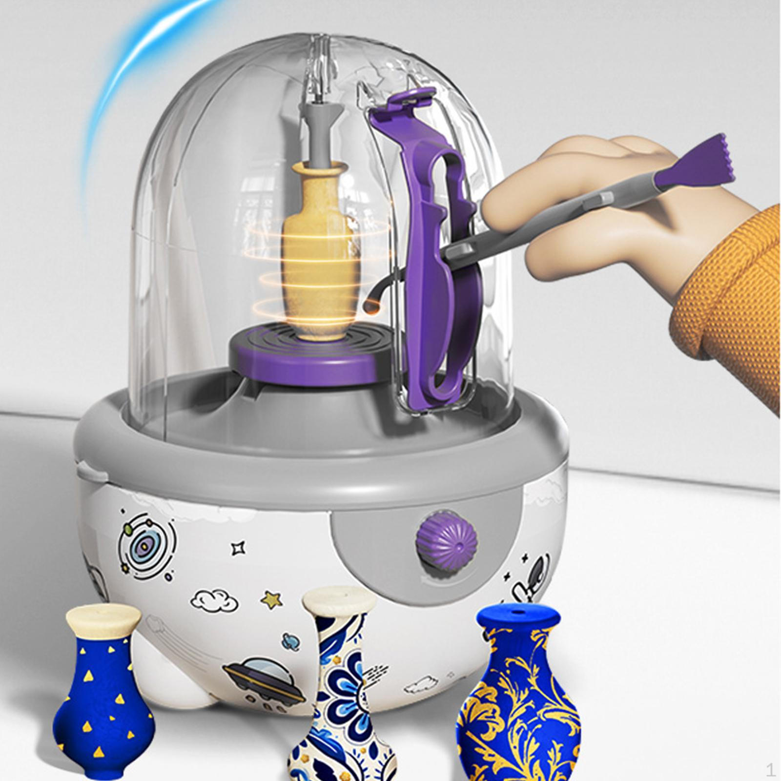 

Детский гончарный круг Полный комплект Компактная машина с регулируемой скоростью Художественные принадлежности Глина для лепки