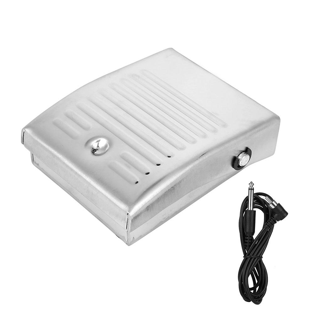 Stainless Steel Tattoo Foot Pedal RCA Interface Tattoo Machine Gun Foot Switches