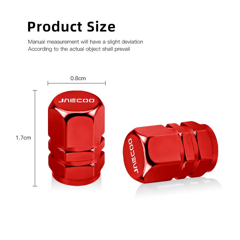 4Pcs Car Styling Tire Valve Caps Stem Dustproof Covers Auto Accessories For Chery Jaecoo J7 J8 2023 2024 2025 6 7 PHEV J5 J6 EV