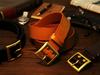 [Marukawa Jeans Power Jeans Value] Belt Long Leather Men's Black F