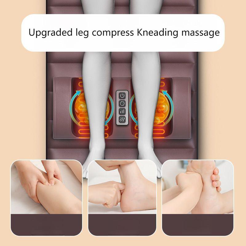 10 Vibration Motors Massage Pad 3 Vibration Intensity Back Massager Multifunctional Full Body Heating Massage Mat