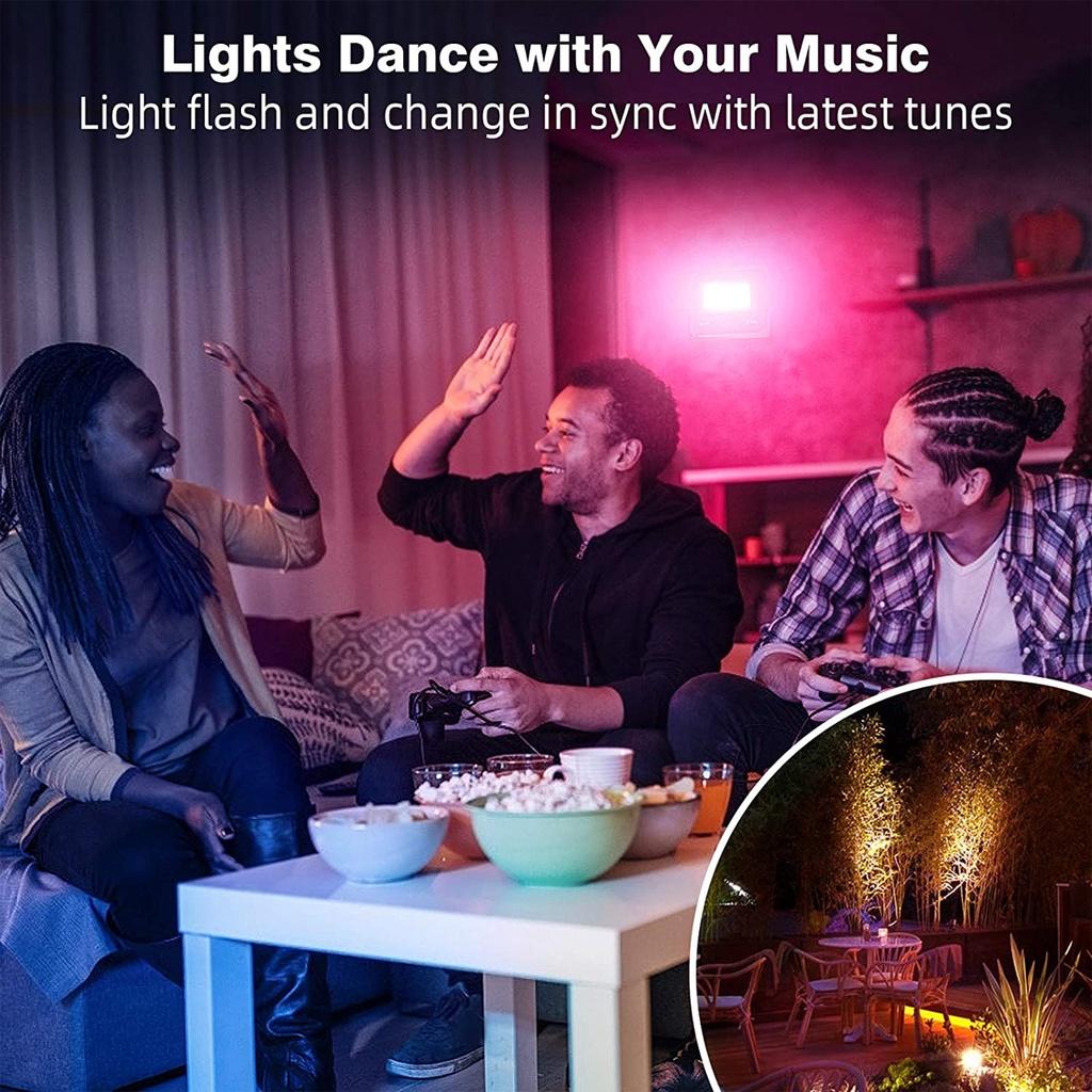 RGB Led Floodlight 10/20/30/50/100W RGB Flood Light Outdoor Wall Washer Lamp Reflector IP66 Waterproof Garden Lighting 220V