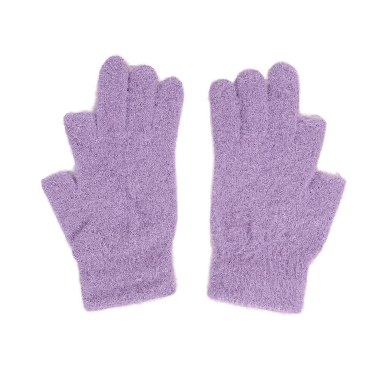 Winter Warmth Fingerless Gloves Knitted Gloves Sliding Screen Outdoors Warmth Cold-proof Mittens Thickened for Men and Women