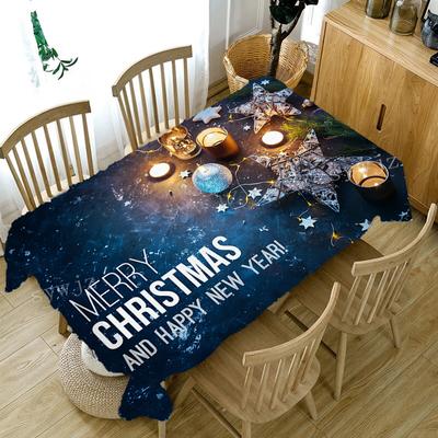 Christmas Snowflake Elk Tablecloth Antifouling Wedding Party Table Christmas Decoration Rectangular Coffee Table Tablecloth