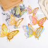 12Pcs 3D Butterfly Wall Sticker Waterproof Scratch-Resistant Wall Decals Self-Adhesive DIY Wall Decors for Living Room Bedroom Bathroom Kitchen