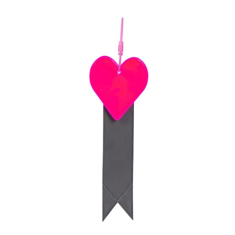Love Heart Ribbon Bike Reflective Warning Strips High Brightness Multifunction Night Cycling Pendant Bike Equipment
