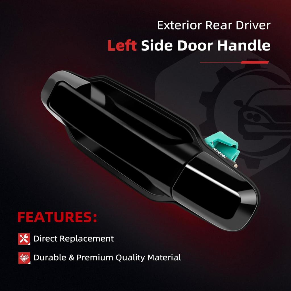 cciyu Door Handle fit for 2003-2009 for Kia Sorento EX Exterior Rear Driver Side Primed Black