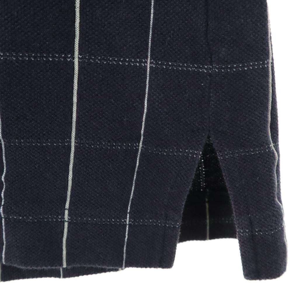 McGregor Check Pattern Short Sleeve Polo Shirt M Navy Fawn Men's Used