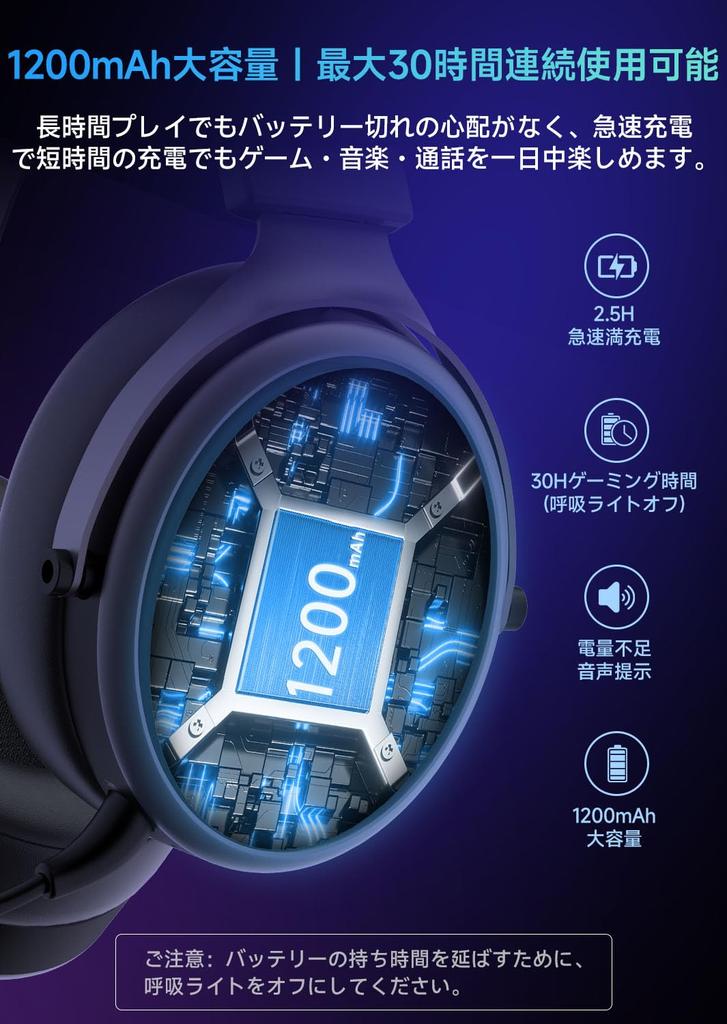 AOC Gaming 50mm Wired and Wireless Gaming Lightweight and Foldable Compatible with and Xbox One Ideal for Apex Genshin and RPGs Headset 7.1 Channel,