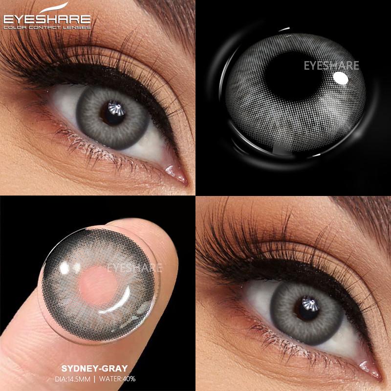 EYESHARE 1 Pair Fashion Eye Contacts Green Colored Pupils for Eyes Natural Blue Color Lenses High Quality Cosmetics Lens