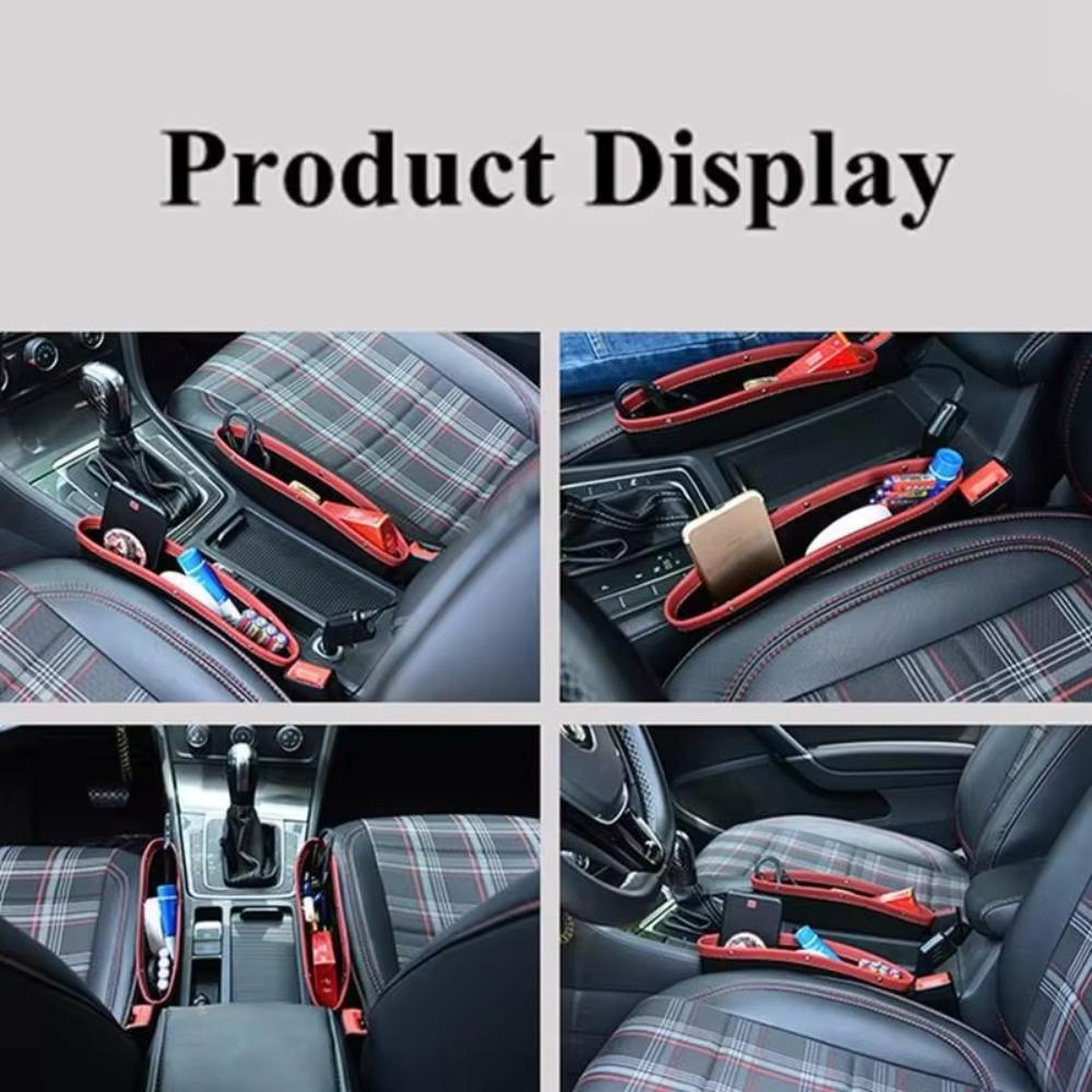 PU Leather Car Seat Gap Storage Bag Pocket Pouch Car Seat Gap Filler Car Seat Slit Gap Storage