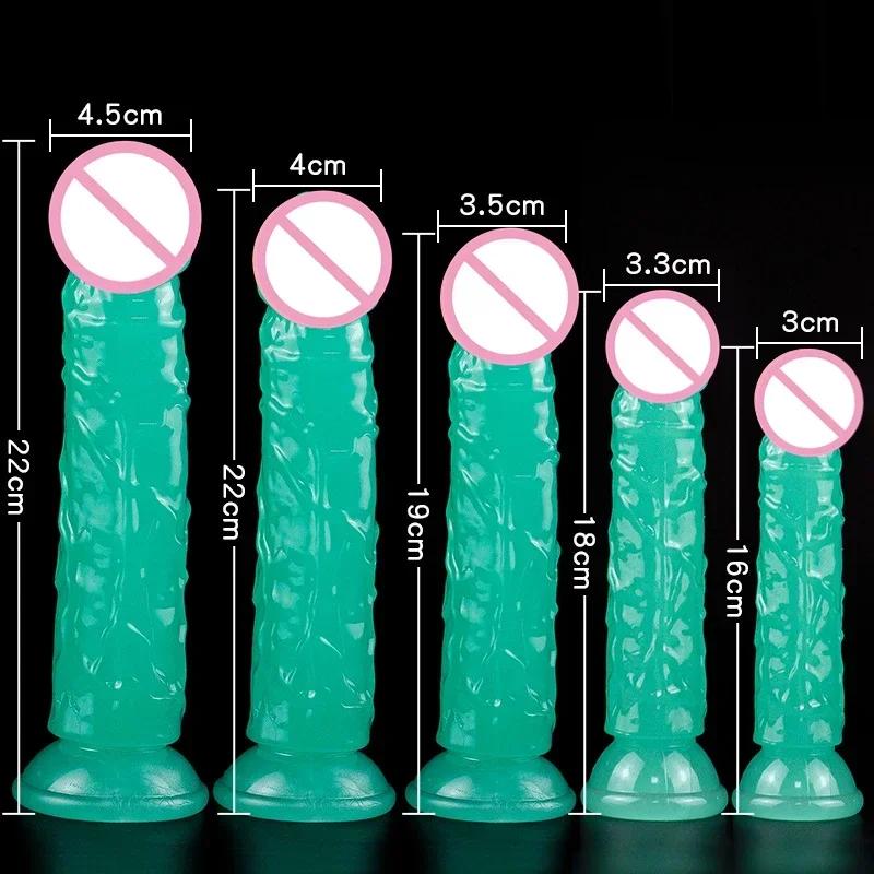 Luminous Simulation Dildo Realistic Penis for Women with Suction Cup XL Thick Couple Erotic Sex Anal Adult Toys for Men Toy