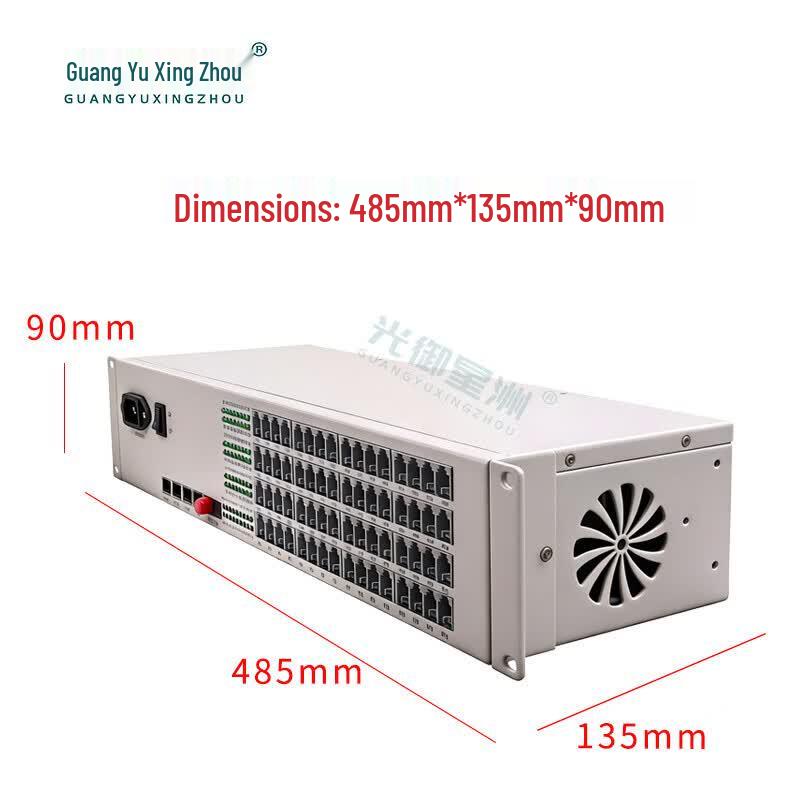 GY-64P4GE 64-Channel Phone & 4-Port Gigabit Ethernet PCM Optical Terminal