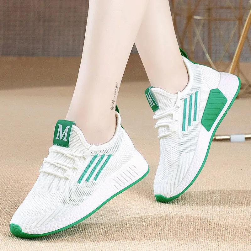 Sneaker Women's New Fly-Kit Mesh Breathable Casual Shoes Fashion Running Shoes Trendy Shoes