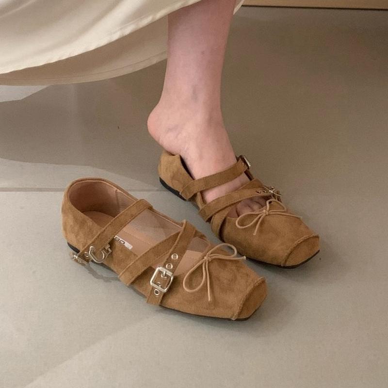 Fashion SUOJIALUN 2025 New Brand Women Flat Shoes Fashion Round Toe Ladies Elegant Mary Jane Shoes Soft Flat Heel Dress Single Shoes